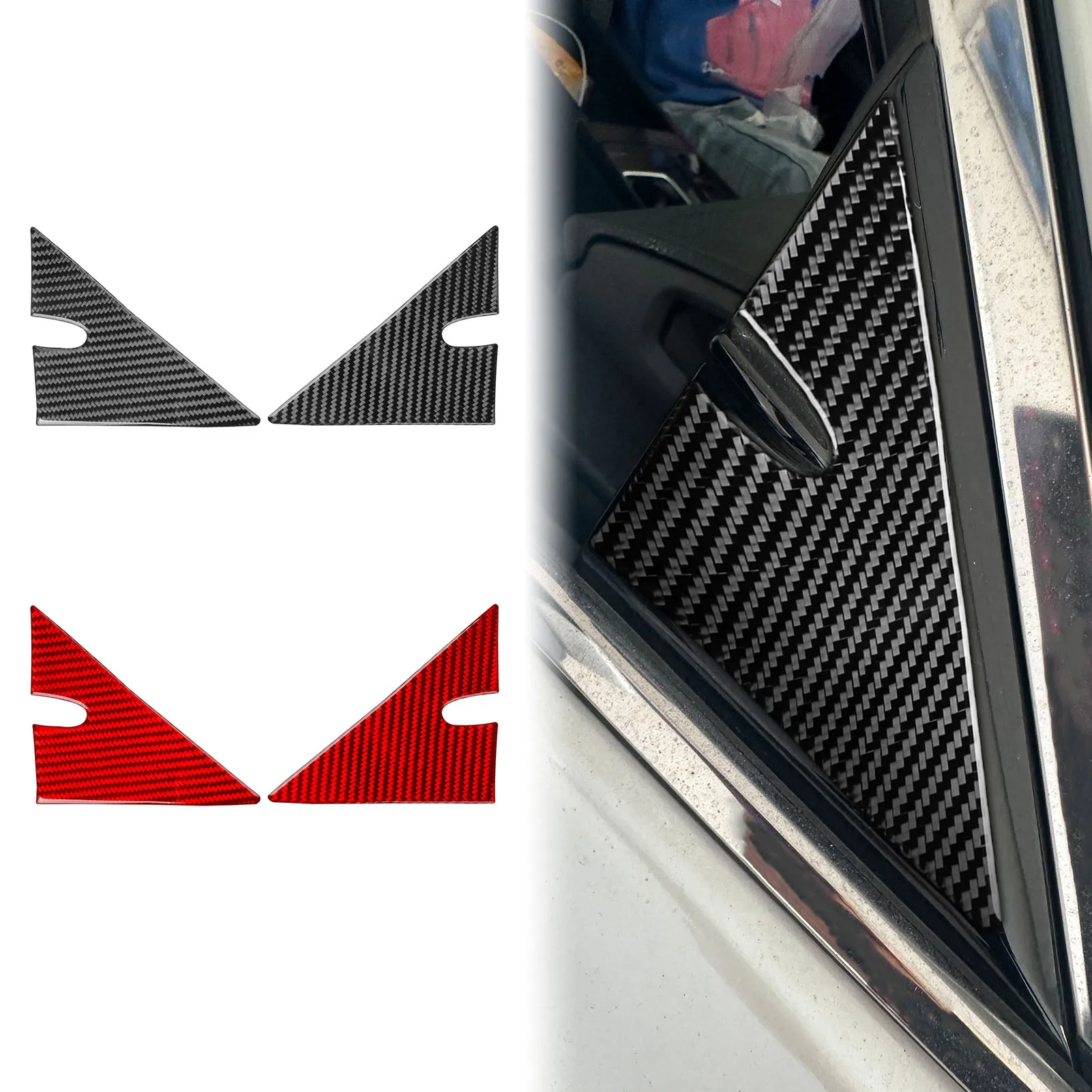Real Soft Carbon Fiber For Toyota Camry 2024 2025 2026 XV80 Car Exterior Accessories Side A-Pillar Panel Trim Cover Stickers (2P