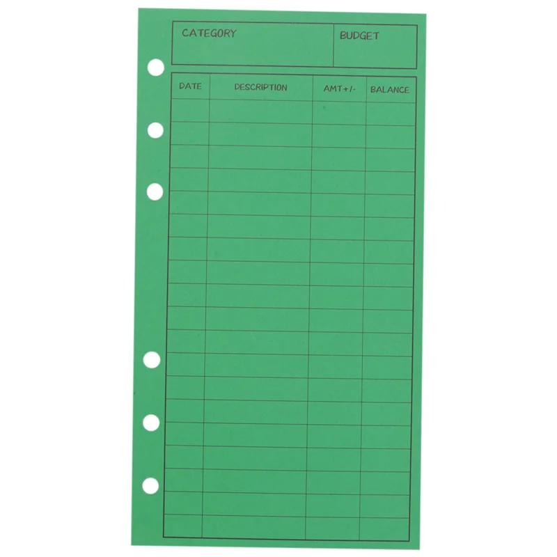 

12 Budget Envelopes, Card Cash System, Save Money, Various Colors, Vertical Layout and Perforation