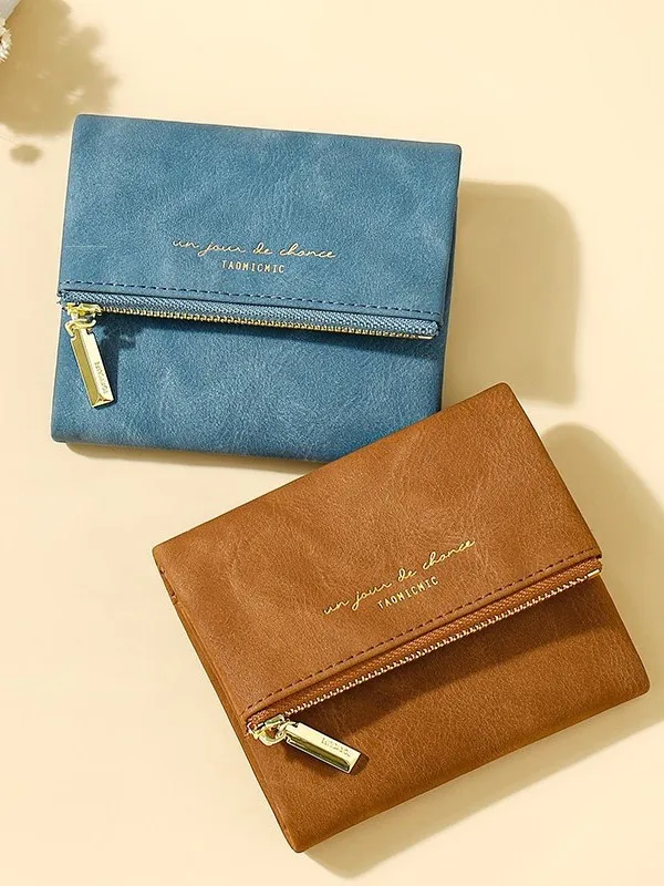 simple-ladies-short-wallet-large-capacity-pure-color-coin-change-soft-pu-leather-retro-style-horizontal-shape-youth-fashion