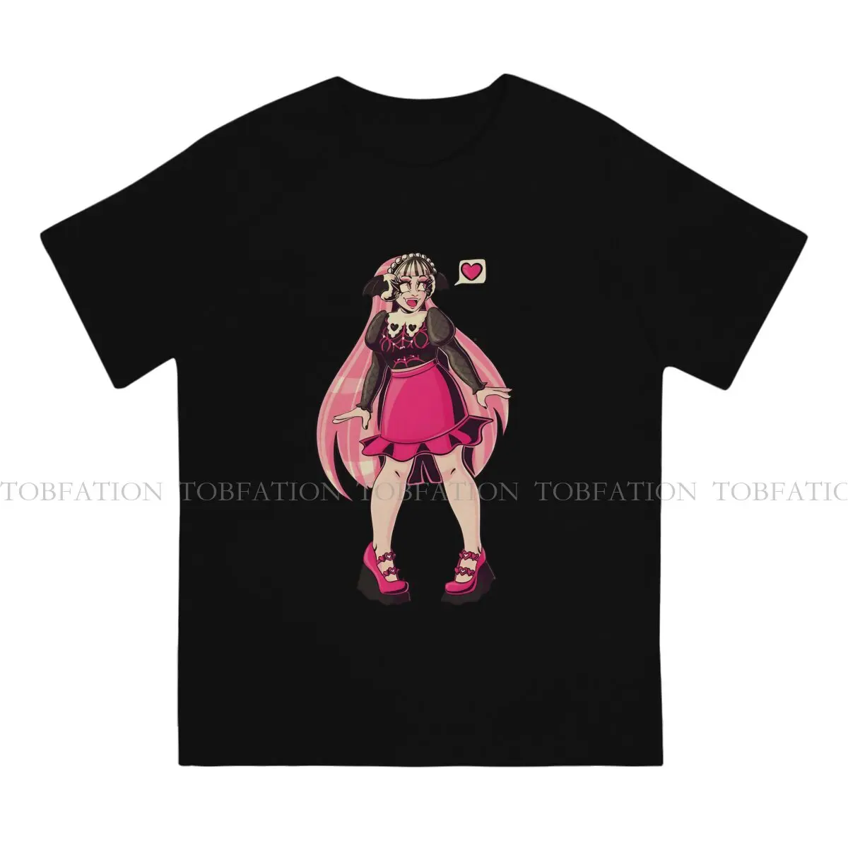 Fearidescent Draculaura Monster High Anime Men T Shirt Cotton Graphic O-Neck TShirt Harajuku Short Sleeve