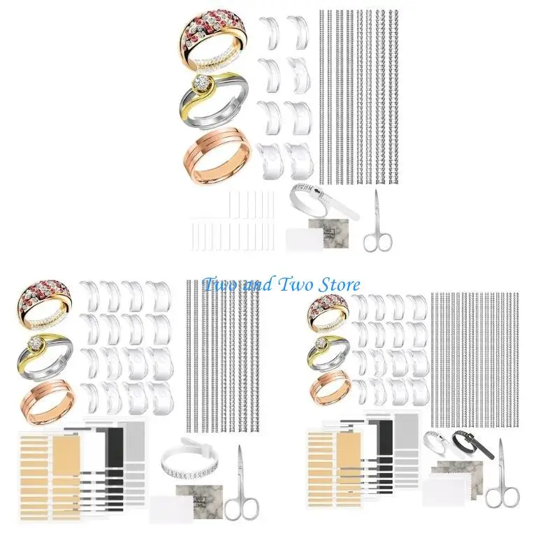

HX6F Ring Size Reducer Sizing Strips Invisible Plastic Adjusters for a Fit