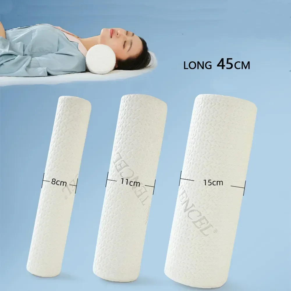 

Round Head Pillow Slow Rebound Soft Memory Slepping Pillows Core Cylindrical Pillow, Multifunctional Relax Pillow for Leg Waist