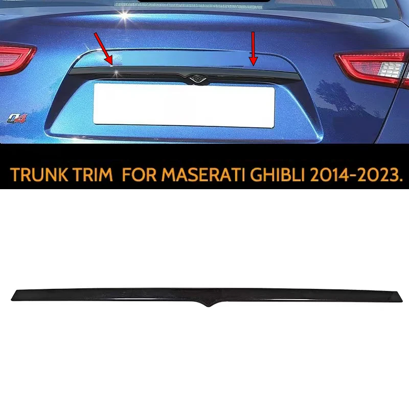 FIT For Maserati Quattroporte Levante Ghibli 2013-2023 steel Black Rear Door trunk Trim Molding Cover trim Chrome delete