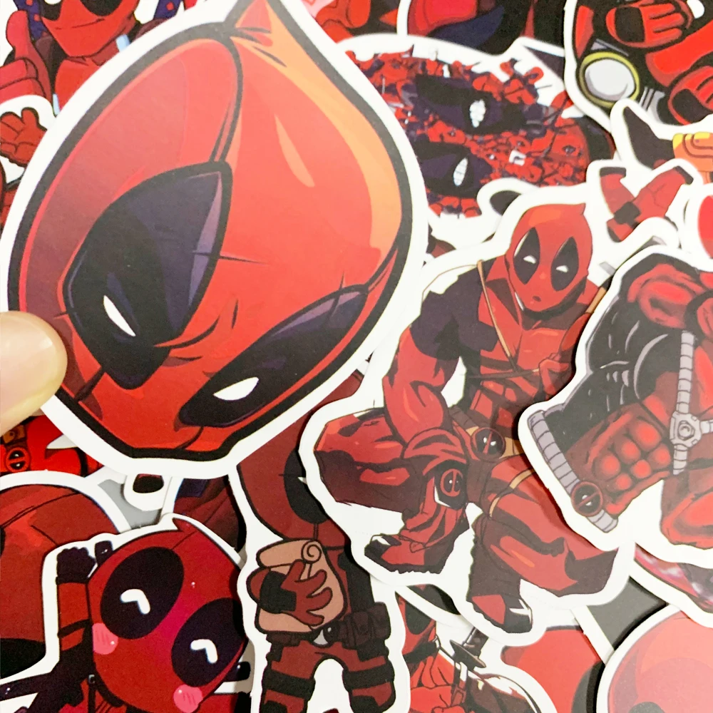 35PCS Disney Deadpool Stickers Movie Anime Marvel Book Laptop Motorcycle Kawaii Cartoon Graffiti Sticker Pack Kids Toy Gift