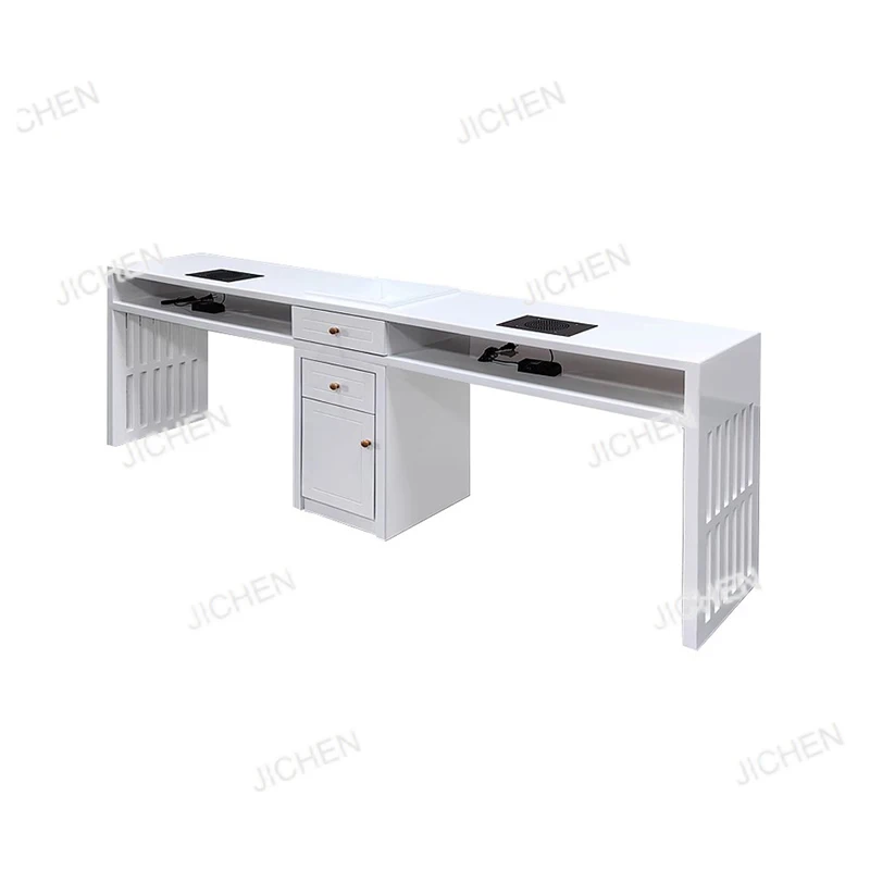 

Профессиональный стол для ногтей премиум-класса с пылесборником, современный французский элегантный стол для ногтей, гламурный роскошный стол, мебель для салона Onglerie