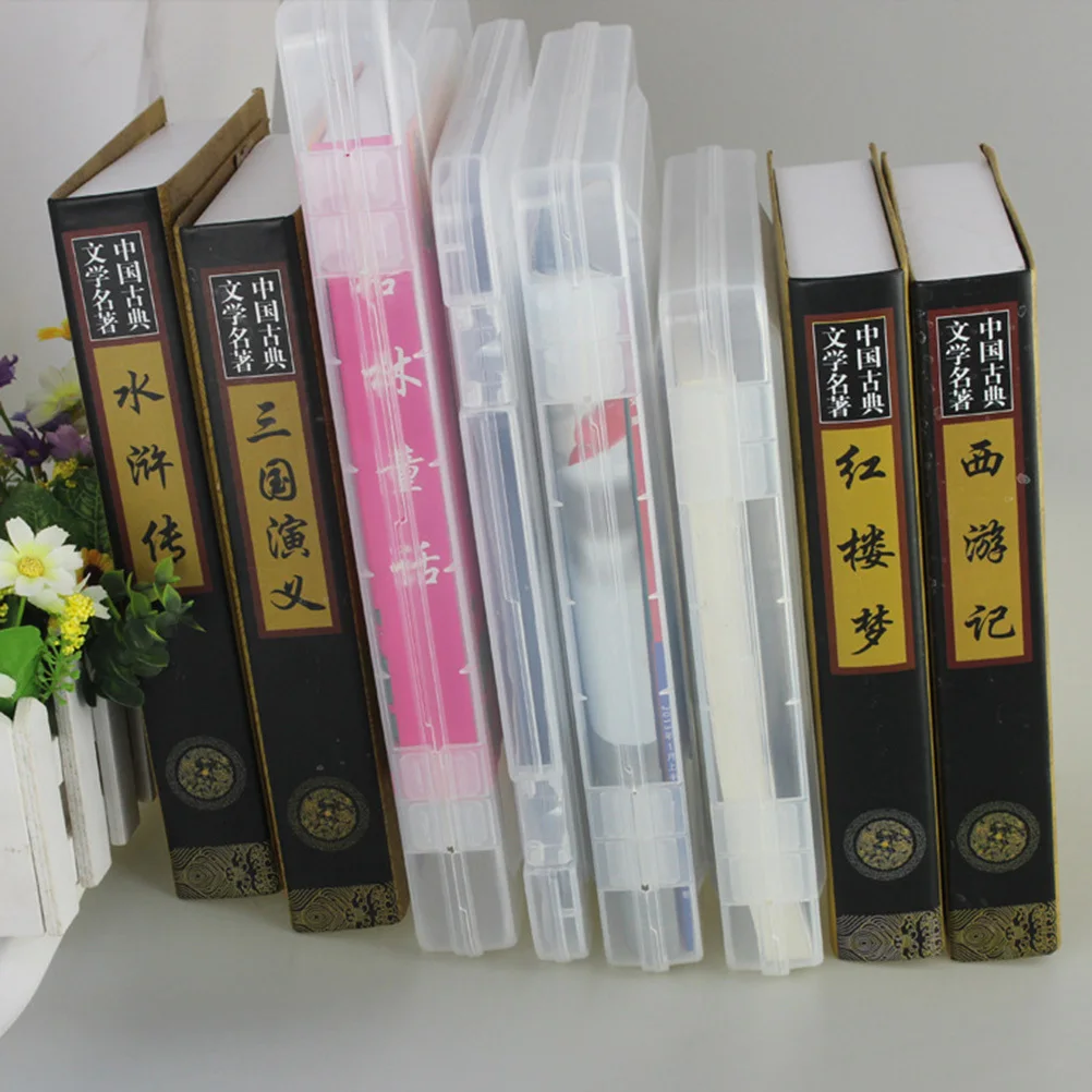 

Organizer Clear A4 File Case 32X23X4.5Cm Portable Dustproof Storage Box For Documents Papers Slim File Container