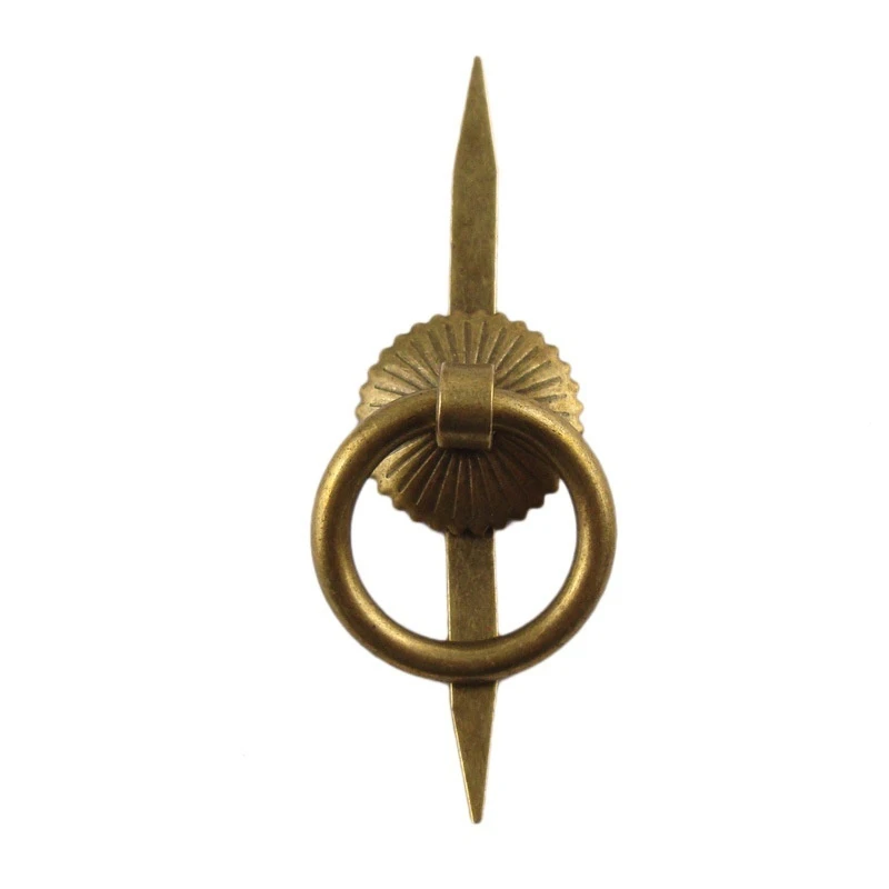 10PCS Handle Gift Box New Chinese Bronze Drawer Handle Furniture Door Handle Hardware Iron Ring Handle