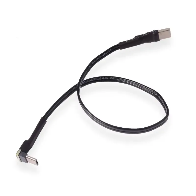 ADT 4A USB typu C do Micro B 90-stopniowy kabel USB-C OTG Cienki kabel wstążkowy Płaski kąt w górę w dół Kabel USB 2.0 Micro-B do szybkiego