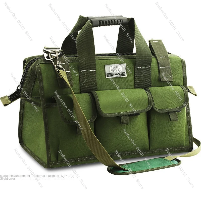 Thick Canvas Tool Bag Electrician Work Bag Waterproof Wear-Resistant Strong Tool Storage Hardware repair bag