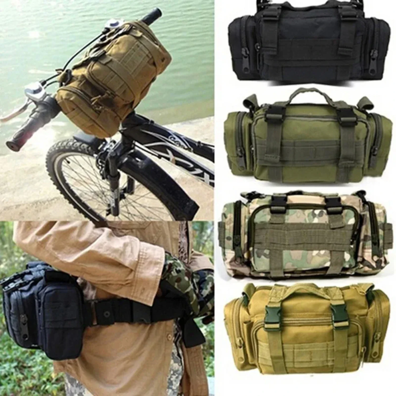 

Portable Fishing Shoulder Crossbody Multifunctional Fishing Reel Lure Waist Pack Outdoor Hunting Fishing Tackle Bags