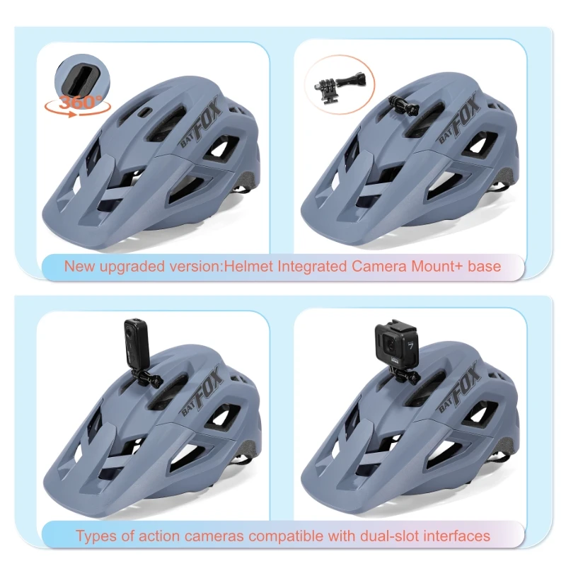 BATFOX MTB-Helm, Fahrradhelm, Integral geformter Helm, Capacete Fox, Casco Bicicleta, MTB-Mountainbike-Zubehör – Detail 1