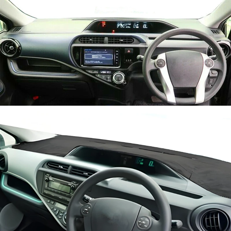 

Для Toyota Aqua Prius C 2011-2015 2016 2017 2018 2019, чехол для приборной панели, коврик для приборной панели, автомобильный коврик для приборной панели, солнцезащитный козырек, защитный ковер, аксессуары