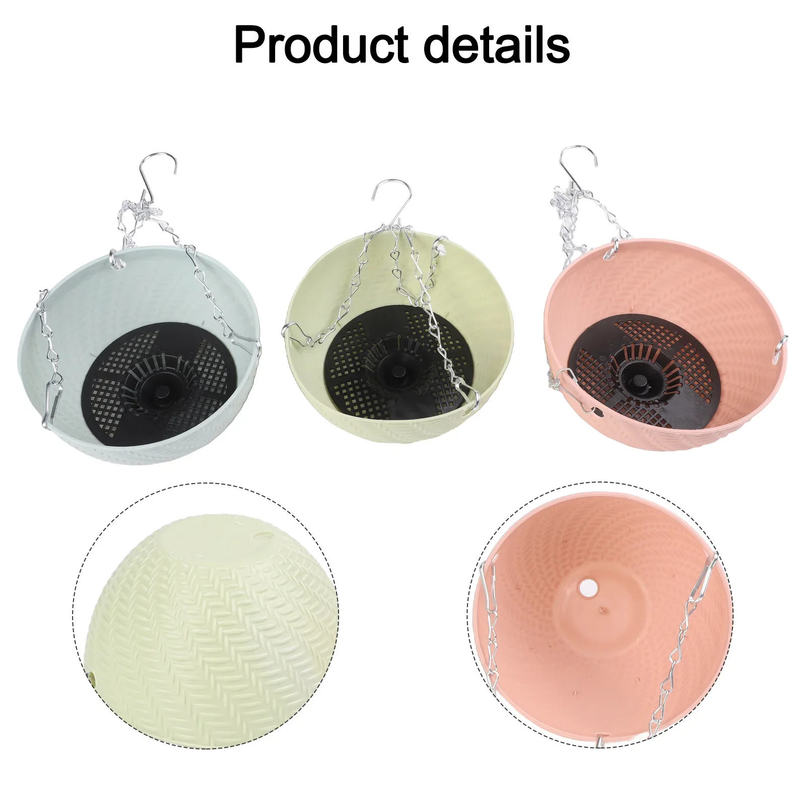 

Indoor Decor Hanging Plant Pots Lightweight Hanging Flower Pots Flower Pots Sturdy Plastic Material For Indoor Garden