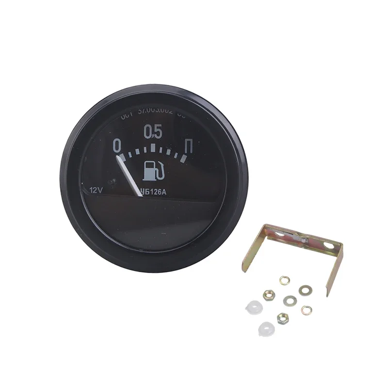 

2" 52mm Русский Fuel Level Gauge Car Meter White LED Light Black Rim Automotive Gauges 12V