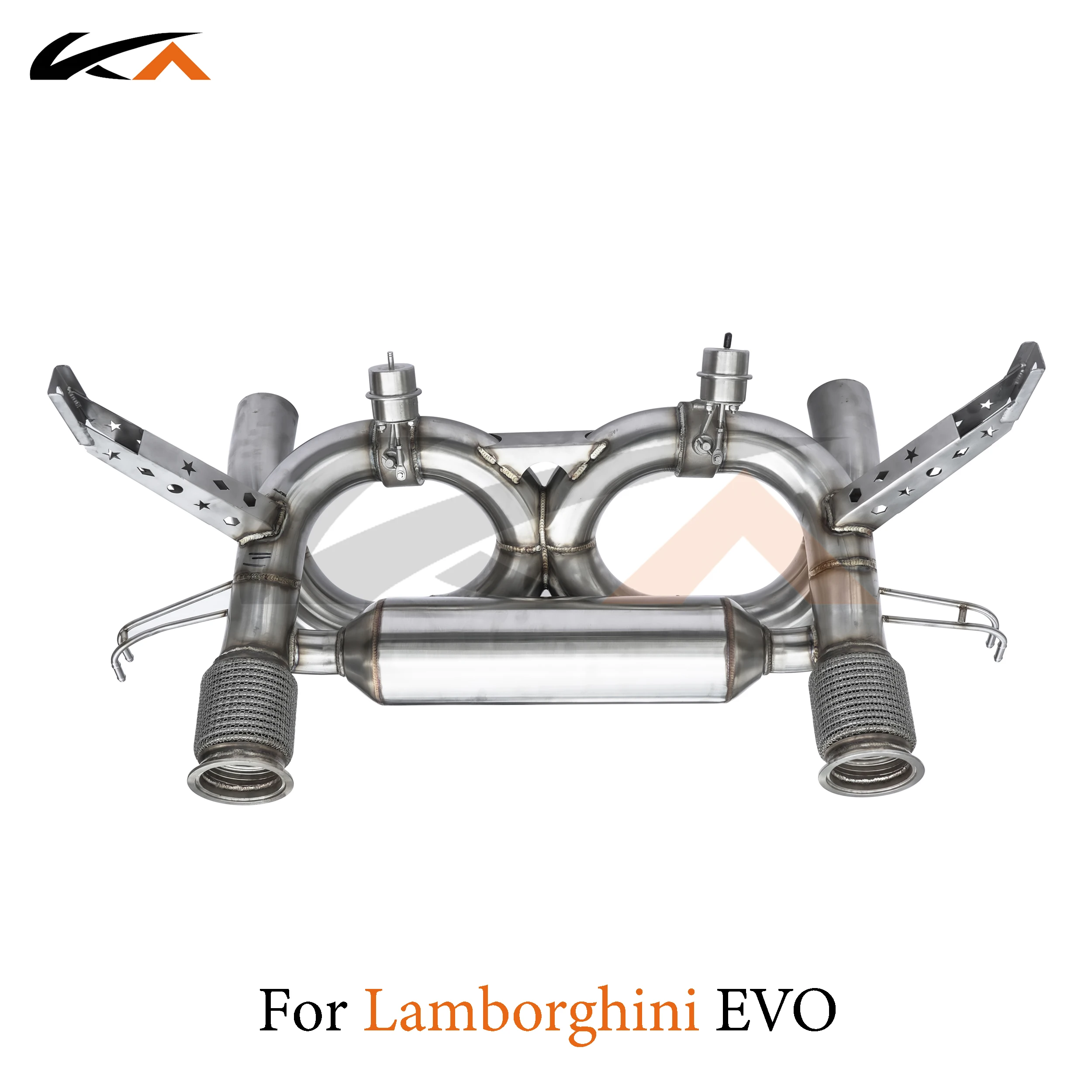 KA Tuning exhaust system stainless steel catback for Lamborghini EVO performance auto parts with muffler valve