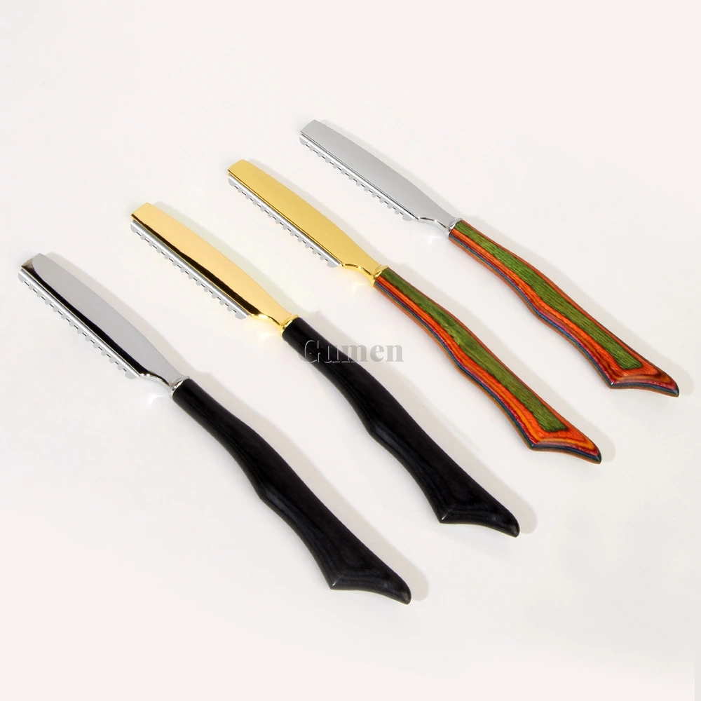 

Hair Cutting And Trimming Men Women Pro Barber Straight Knife Zinc Alloy Safety Razor Anti-Slip Grip Hairstyle Haircut Salon