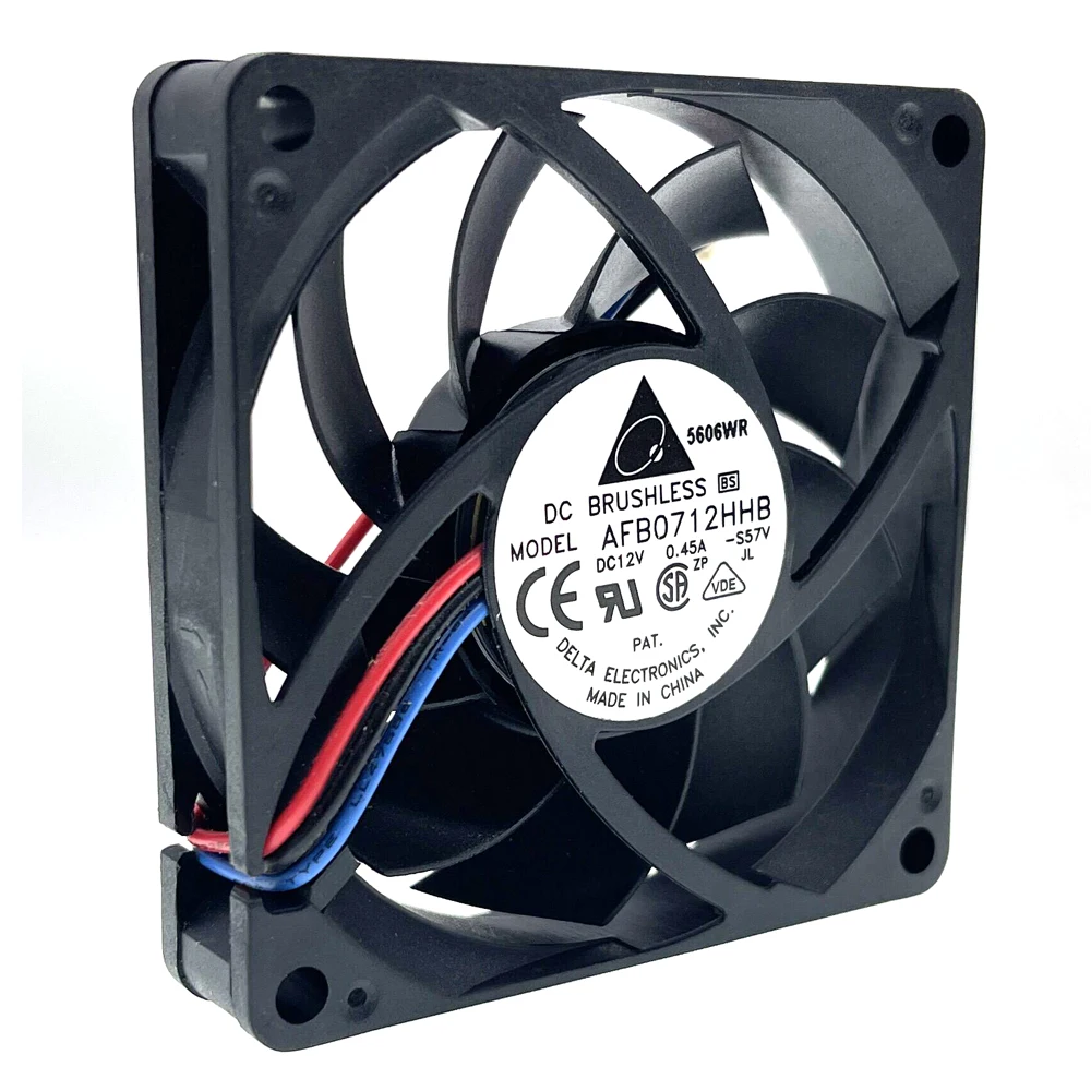 2pcs Brand New AFB0712HHB Delta 70mm 7cm 7015 12V 0.45A CPU Cooler Radiator Axial Cooling Fans Sigle Ball Bearing