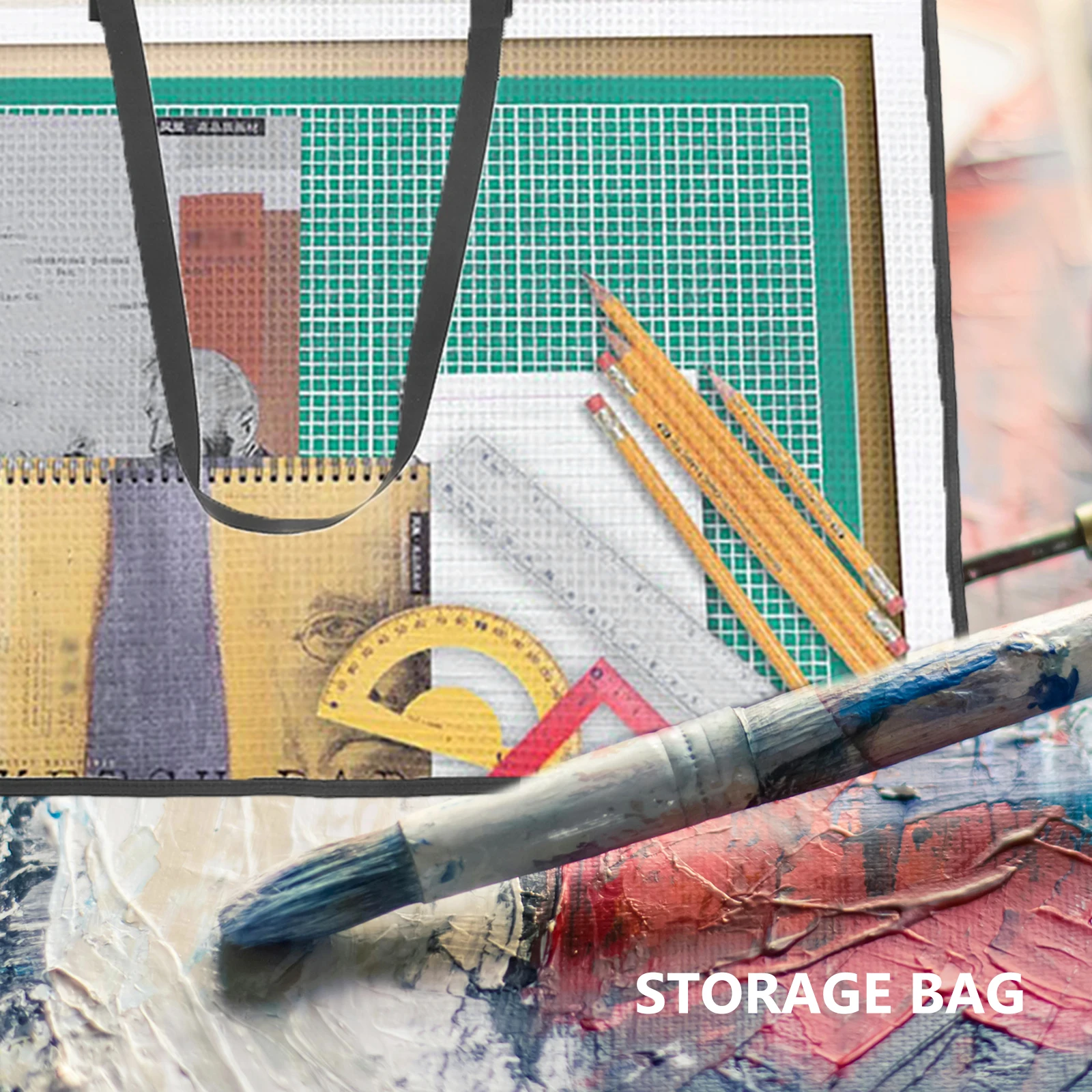 

2Pcs Art Portfolio Case Transparent Large Folder Handheld Organizer for Painting Posters Document Carrier Art Portfolio Case