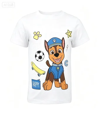 2026 Paw Patrol Custom Parent-child Pure Cotton T-shirt, Comfortable, Breathable, High-quality Ins Y2k