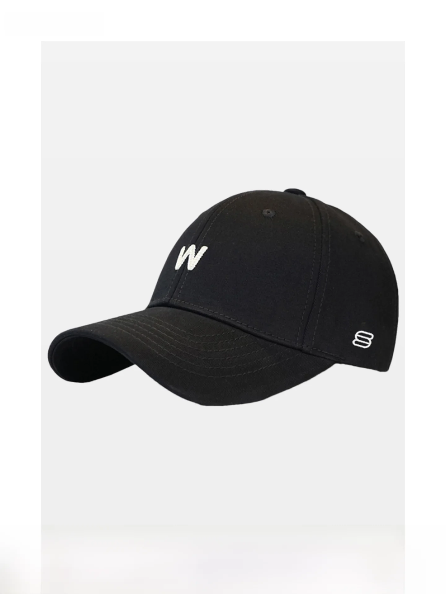 aritzia-ex-casquette-de-baseball-grande-circonference-visage-minceur-protection-solaire-decontracte-coton-chapeau-reglable-haut-rond-bord-courbe