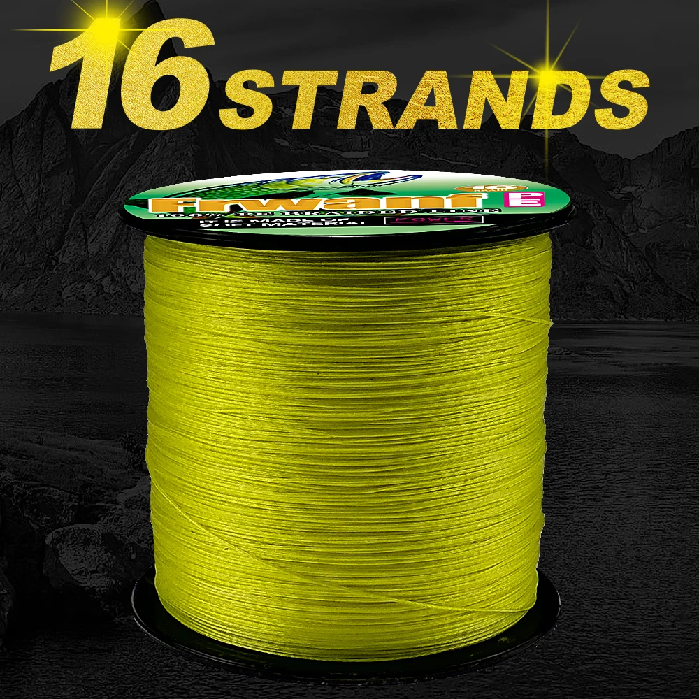 

Frwanf 16 Strands Hollowcore PE Braided Fishing Line 16 Weave Strong Spearfishing Gun Rope 100M 109Yrd Deep Sea Fishing 6-500LBS