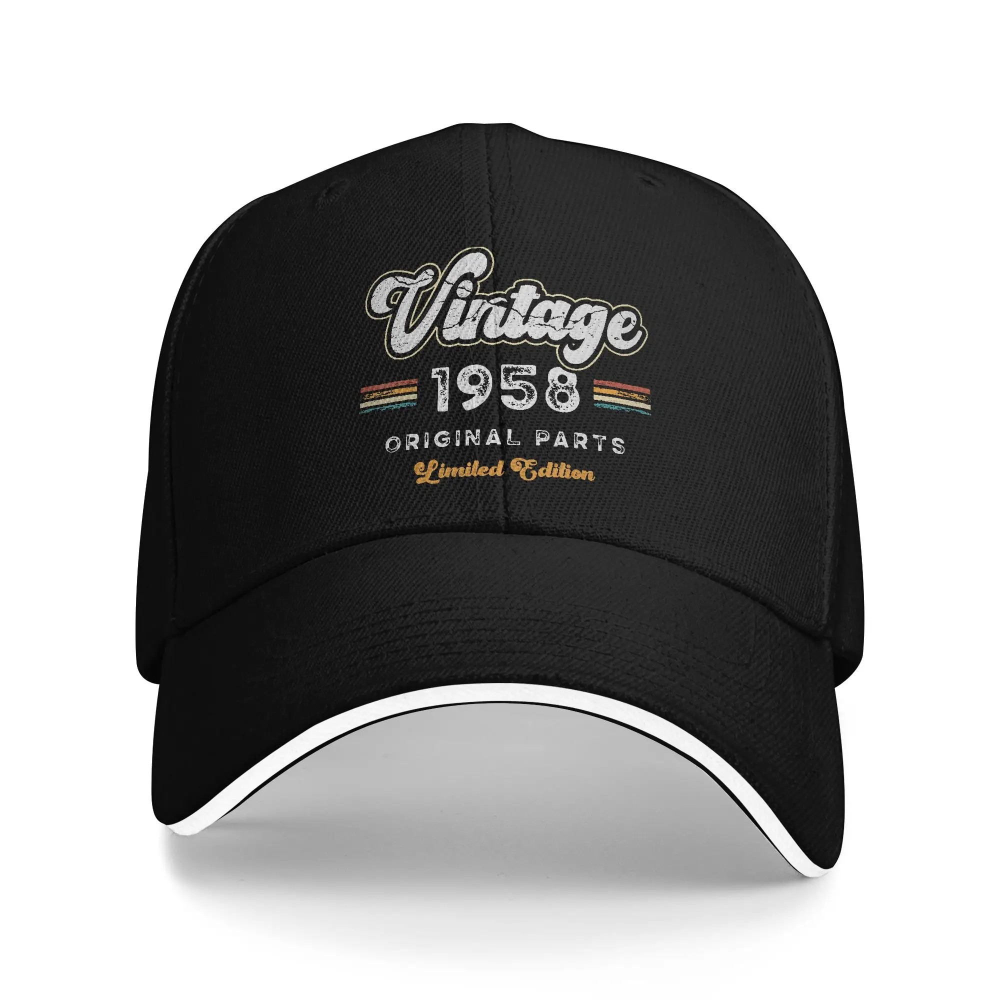 Vintage 1958 Original Parts Limited Edition 68th Birthday Casual Baseball Cap  Kpop Rock Hip Hop Hats Summer Snapback Cap