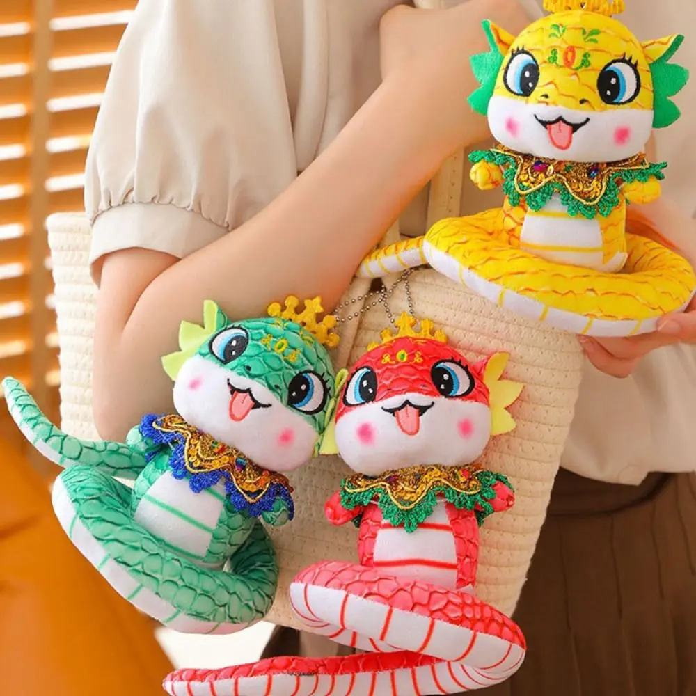 Big Eyes Snake Year Plush Toy Chinese Style The God of Wealth Wealth Snake Year Mascot Toy Good Luck Blessing