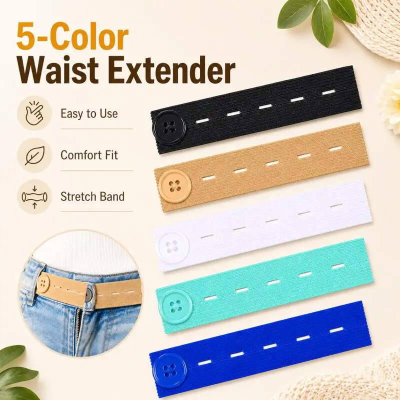 1~20pcs Universal Pant Waist Extender Belt Button Hooks for Jeans Skirts Trousers Maternity Unisex DIY Sewing Tool