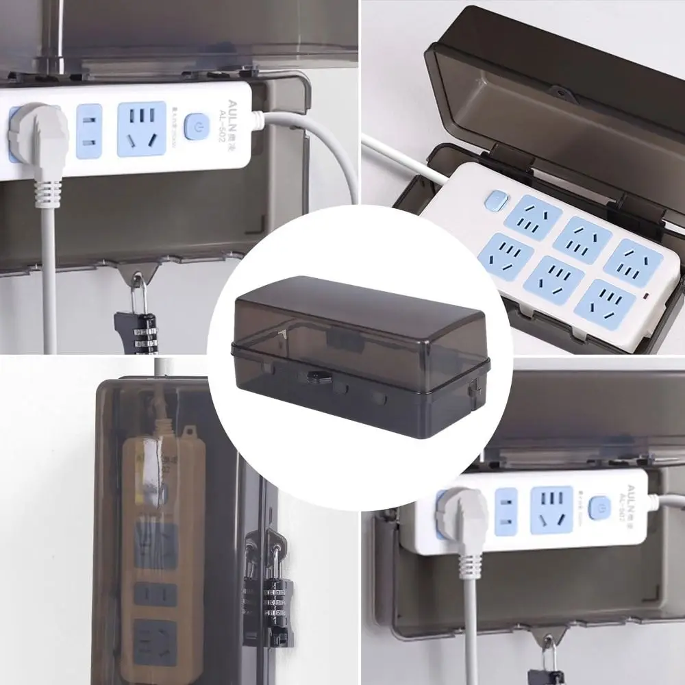 Portable Plastic Plug Box Waterproof Anti-theft Cable Management Box Weatherproof Protect Outlet Extension Lead Cover Outdoor