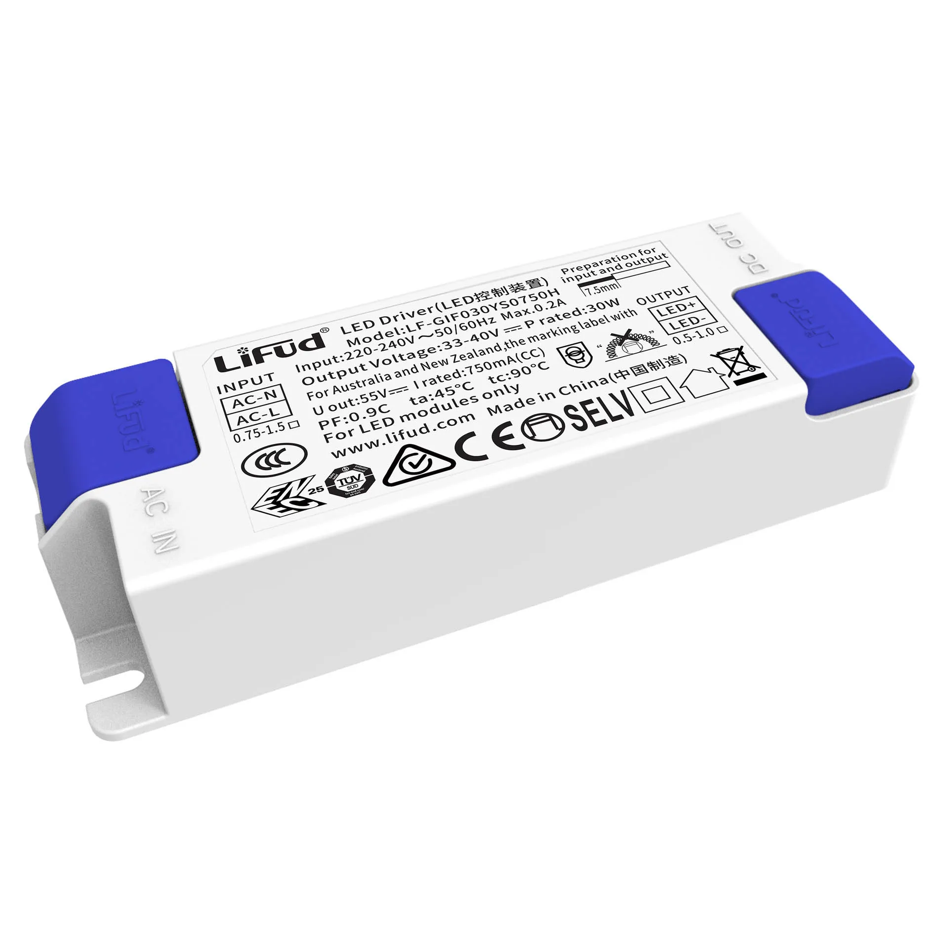 Lifud LED Driver 30W 32W 40W 42W 48W 60W LED trasformatore di alimentazione DC33-40V No Flicker 600mA 800mA 1000mA 1200mA 1500mA luce