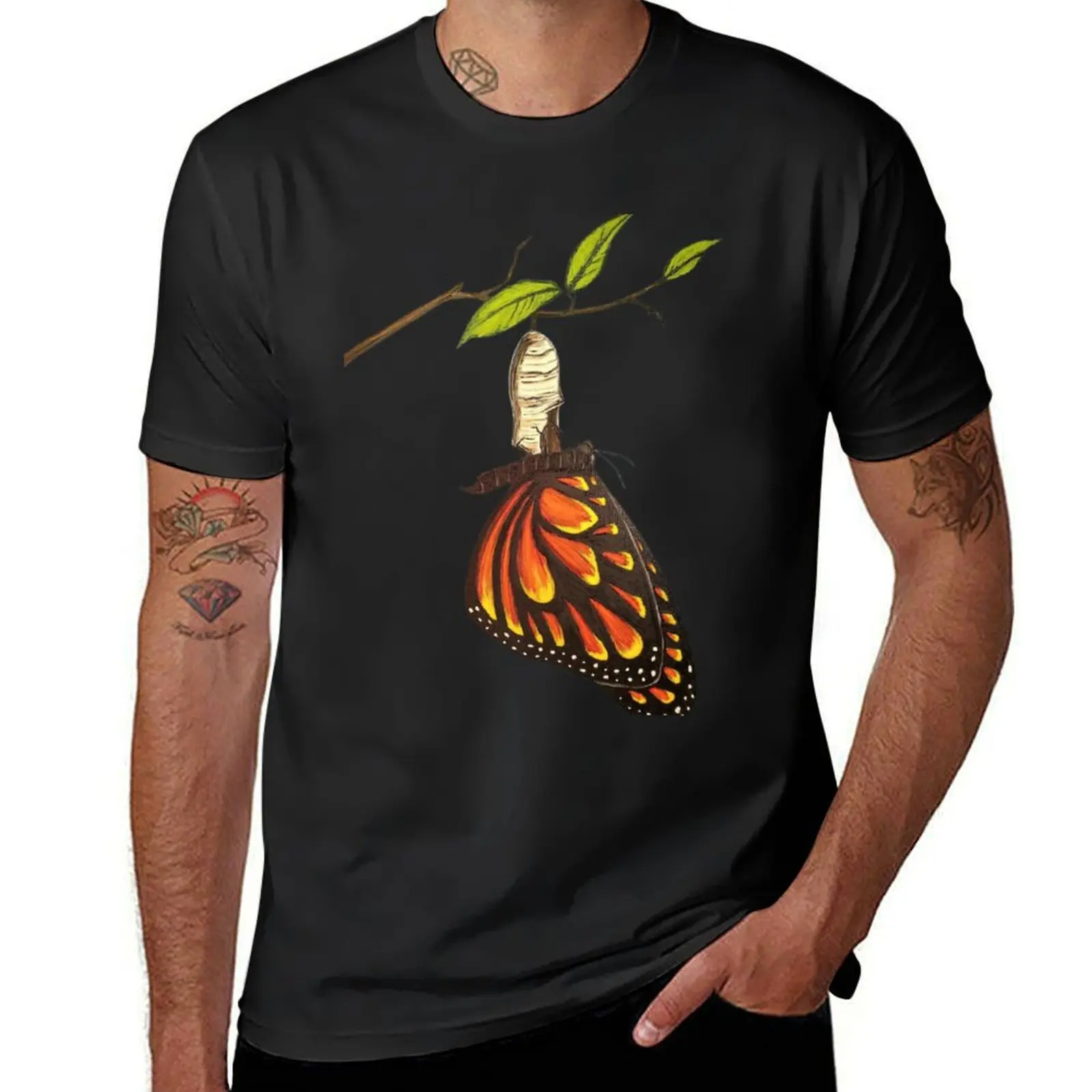 Butterfly Emerging from Cocoon - monarch butterfly from cocoon T-Shirt sweat anime mens vintage t shirts