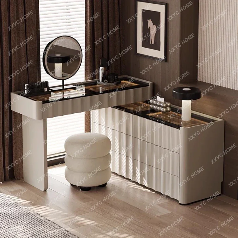 Ornate Vanity Table Unique Artistic Trendy Elegant Vanity Table Exquisite Premium Meuble De Chambre Bedroom Furniture