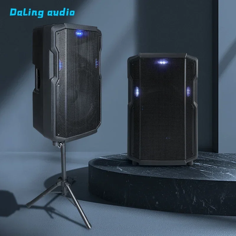 PA DJ Power Karaoke Concert Speaker, 15 ", 150W, Efeito Sub-woofer, Luz Flash RGB, Palco Áudio Speaker