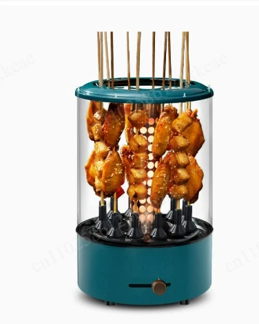 Household Electric Barbecue Grill Skewer Vertical Self-baking Machine Barbecue Grill Automatic Rotating Smokeless Grill