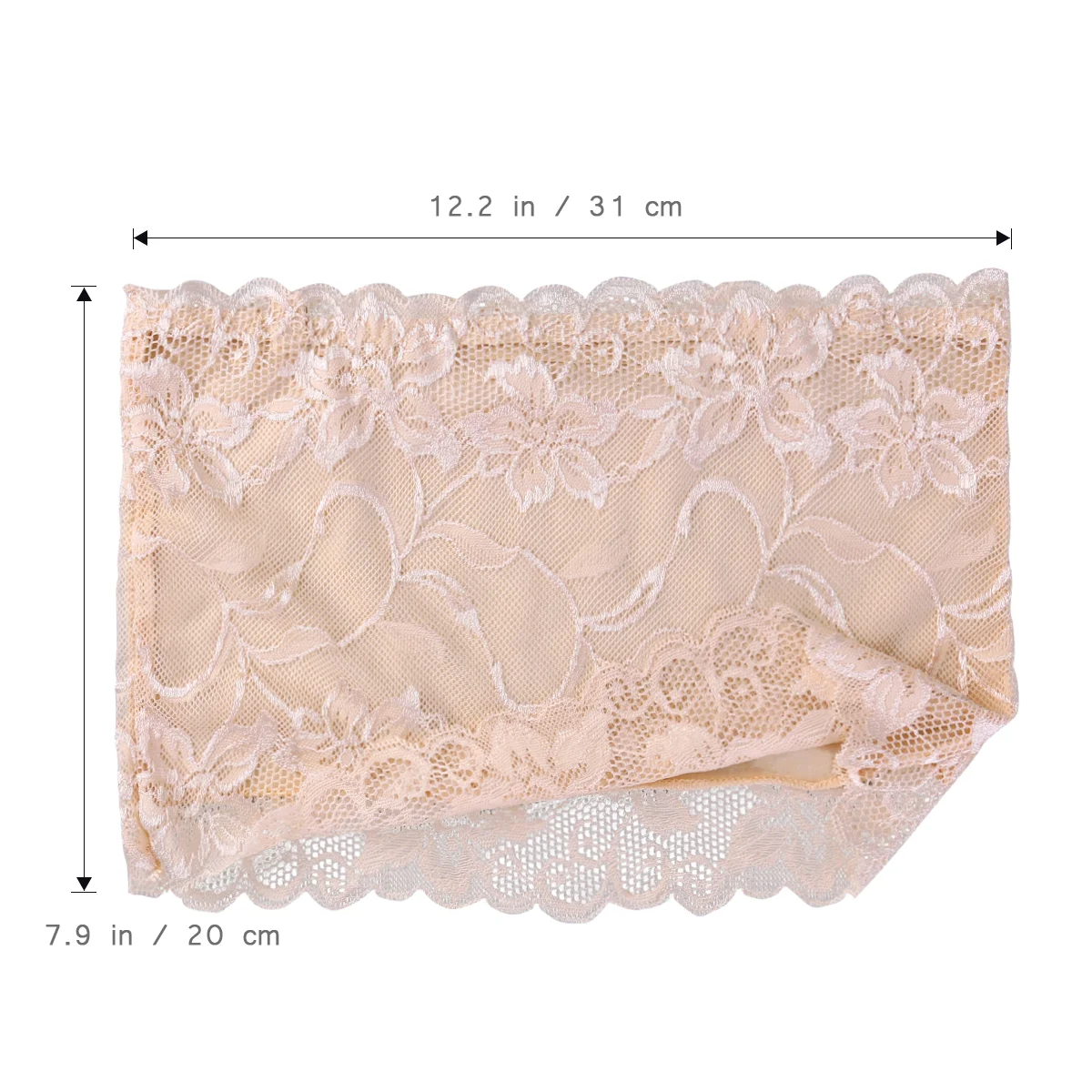 Lace Panel for Back of Dress White Tube Top Padded Shoulder Strap Women's Belts