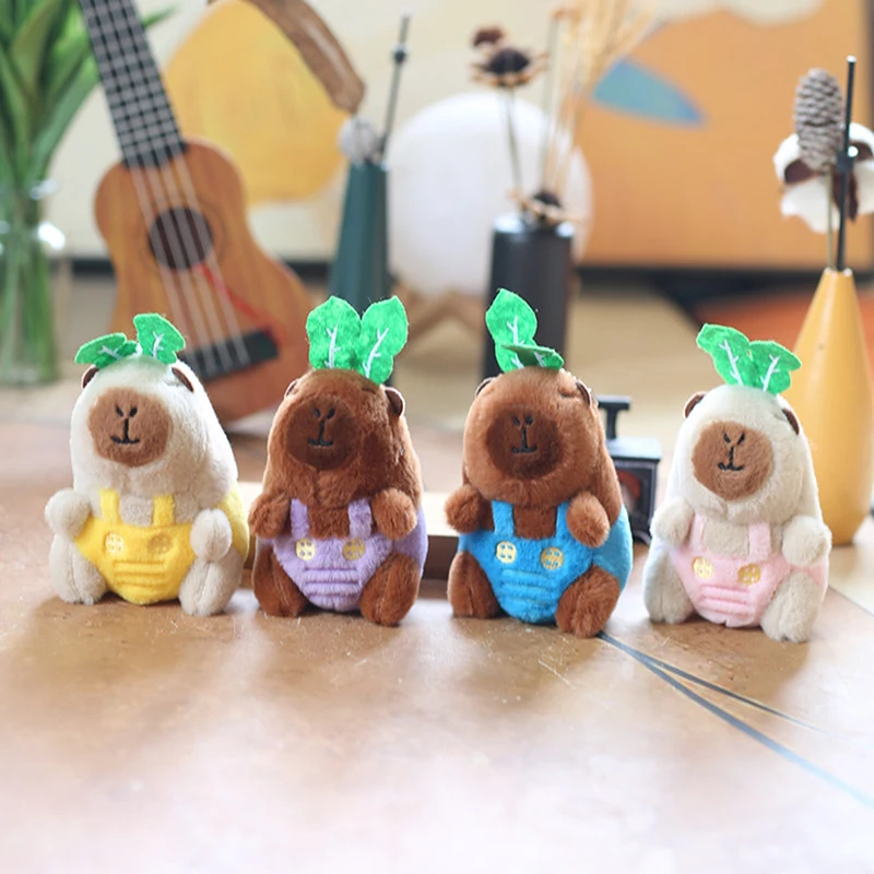 

Cartoon Capybara Plush Toy Animal Guinea Pig Pendant Stuffed Doll Keychain Backpack Car Bag Keyring Decoration Gift