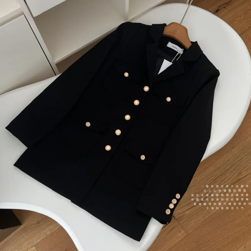 Fashion Casual Blazer Coat Women Suit Jacket Winter Single Breasted Long Sleeve Ladies Blazers Belt Women Slim Suit Outerwears