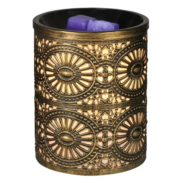 

New Gold Copper Aromatherapy Electric Wax Candle Warmer Lamp Luxury Decorative Fragrance Lamp Wax Melt Warmer