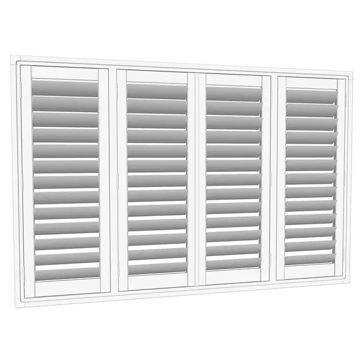 

Durable Lightweight Customized Interior Wood PVC Plantation Shutters Partition for Bathroom Kitchen Laundry