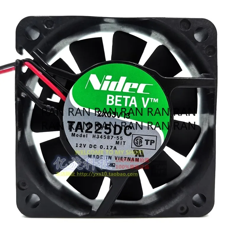 Новый вентилятор процессора для Nidec TA225DC H34587-55 12 В 0,17 А 6 см 6015 охлаждающий вентилятор 60X60X15 мм Новый вентилятор процессора для Nidec TA225DC H34587-55 12 В 0,17 А 6 см 6015 охлаждающий вентилятор 60X60X15 мм