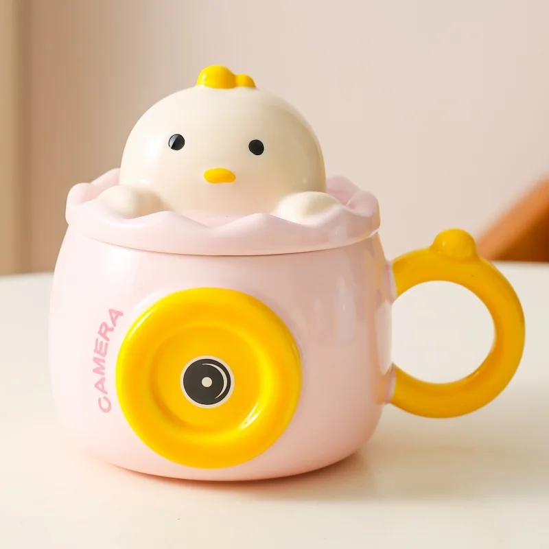 

Creative Cartoon Personality Camera Ceramic Mug,420ml Kid's Holiday Gift Household Coffee Cup Water Couple Breakfast Drinkware