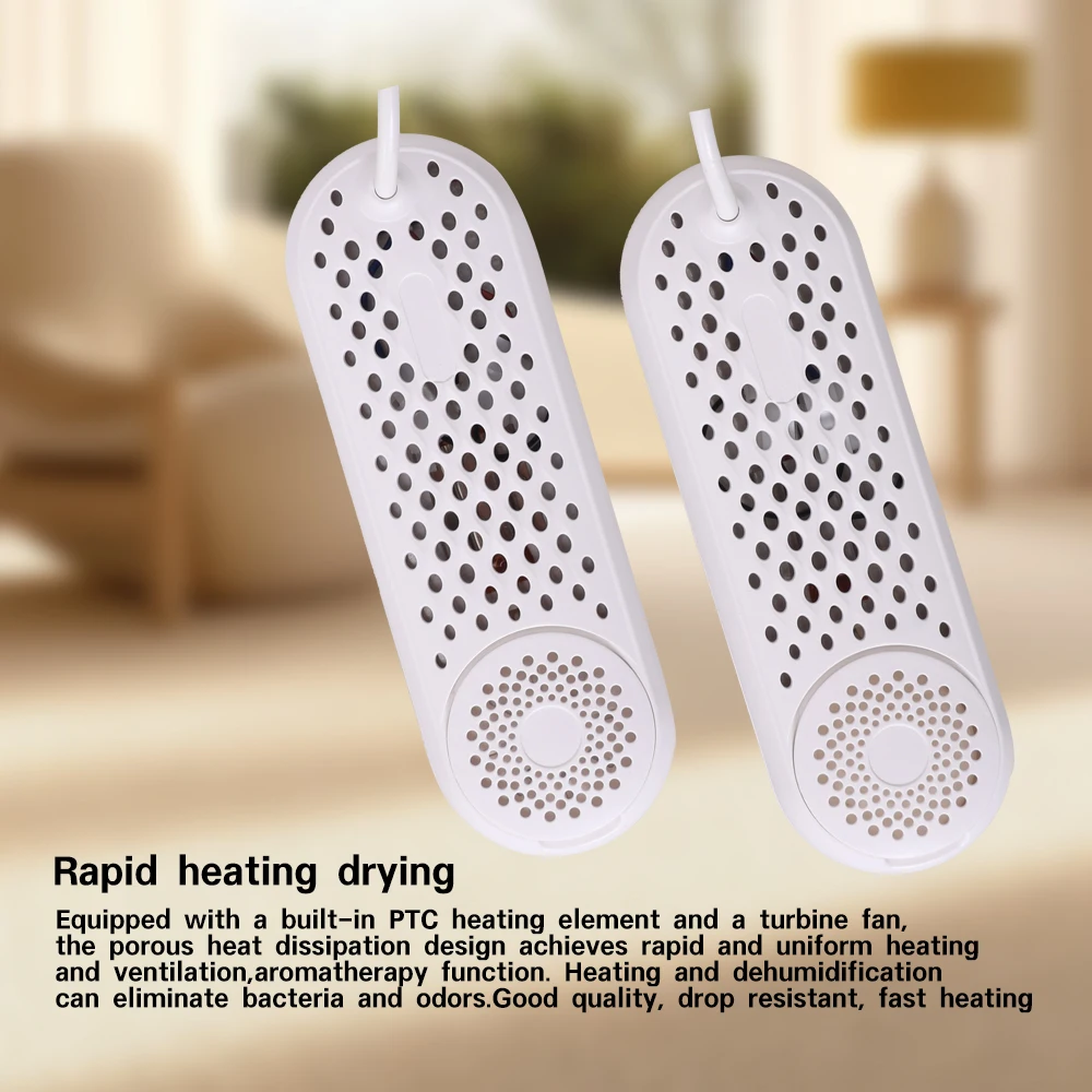 2025 New Design Electric Shoe Dryer Can Add Fragrance Slice Shoe Deodorizer for Boots Sanitizing Deodorizing With Timer 1H/2H/4H