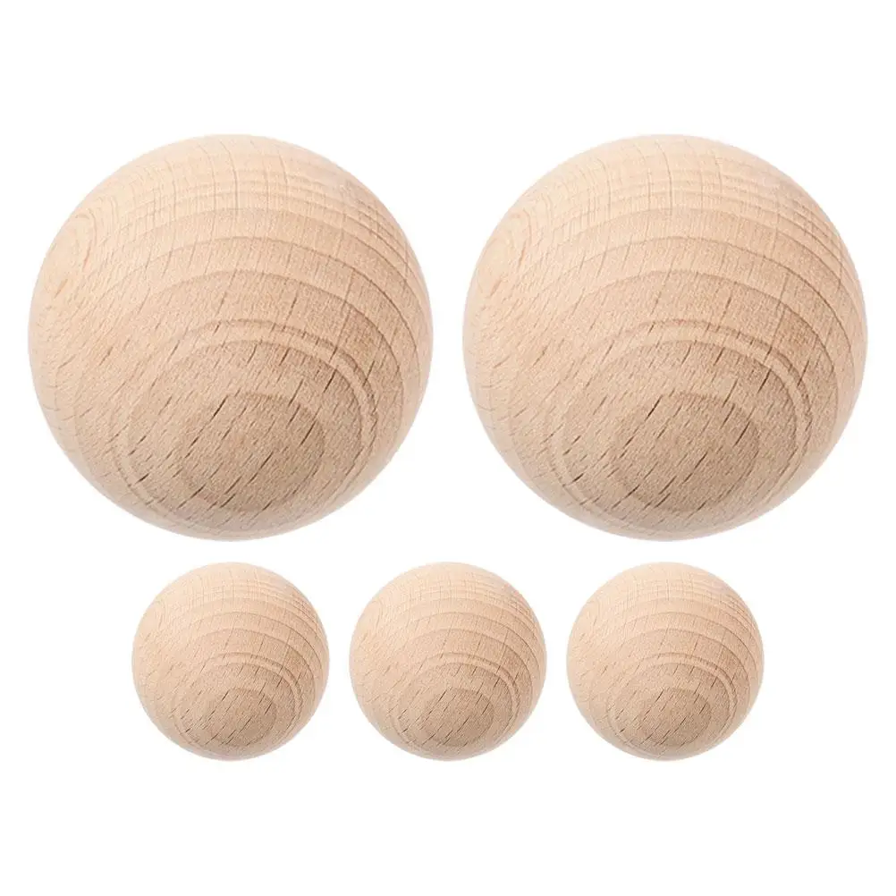 

5 Pcs Croquet Balls Lawn Unpainted Rounds Kids Crafts DIY Outdoor Fun Solid Wood Durability Versatility