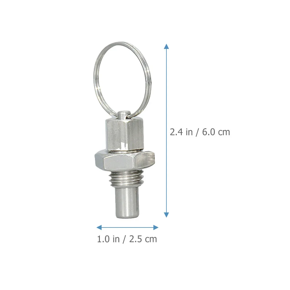 4Pcs Spring Plunger Stainless Steel Locking Pin Pull Ring Corrosion Resistant Mechanical Accessories Spring Loaded Plunger
