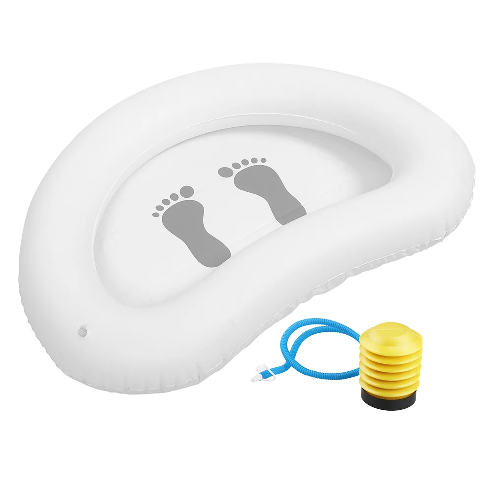 

Inflatable Foot Bath Portable Pool Wash Basin Feet Cleaner for Entry Tub Beach Air Pump