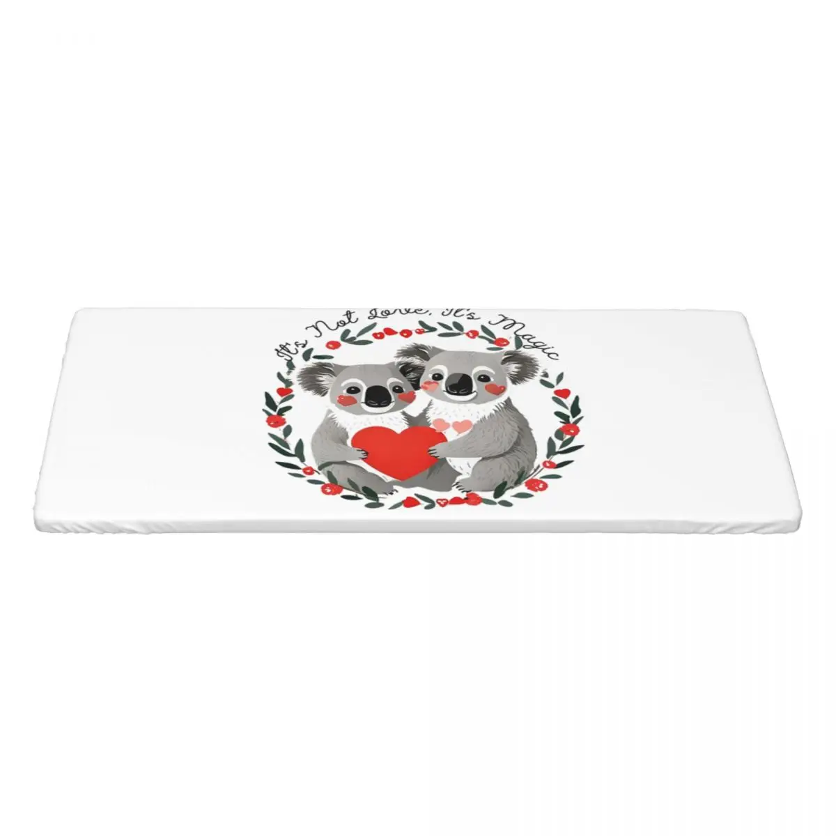Quirky Valentine's Day Merch Love Redefined Koala Bear Customized Rectangular Tablecloth Oilproof Table Cover for Table Cloth