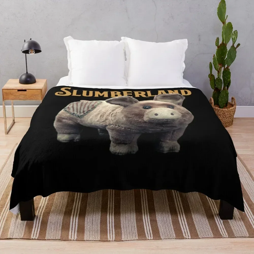 

slumberland pig Throw Blanket Cozy Light Blanket for Travel Camping Picnic