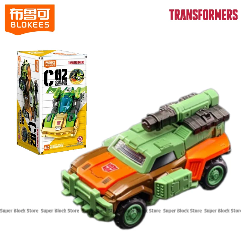 Op voorraad Blokees Transformers Car C02-serie: Roadbuster Pipes Thunder Speed ​​Assembly Model Ornamenten Collectie Cadeau