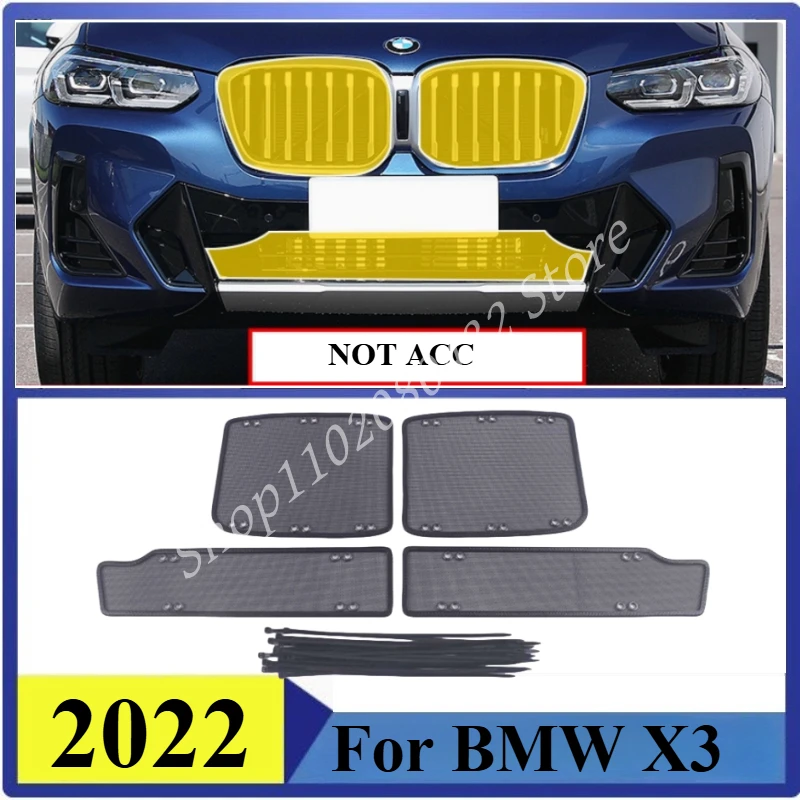 

For BMW X3 2022 Grills Insect Net Radiator Condenser Protective Cover Anti Insect Sand Mesh