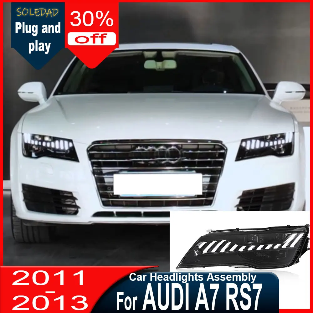 

LED Head lamps for Audi A7 LED Headlight 2011 2012 2013 2014 Headlights Upgrade RS7 DRL Turn Signal High Beam Plug and play